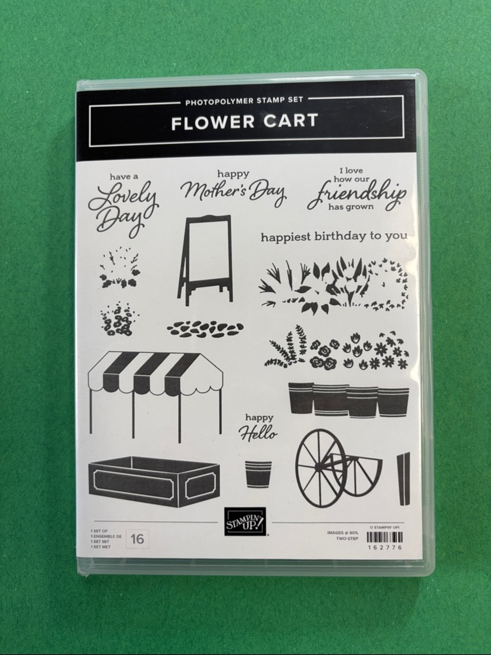 Stampin' Up! Flower Cart Photopolymer Stamp Set - Black & White